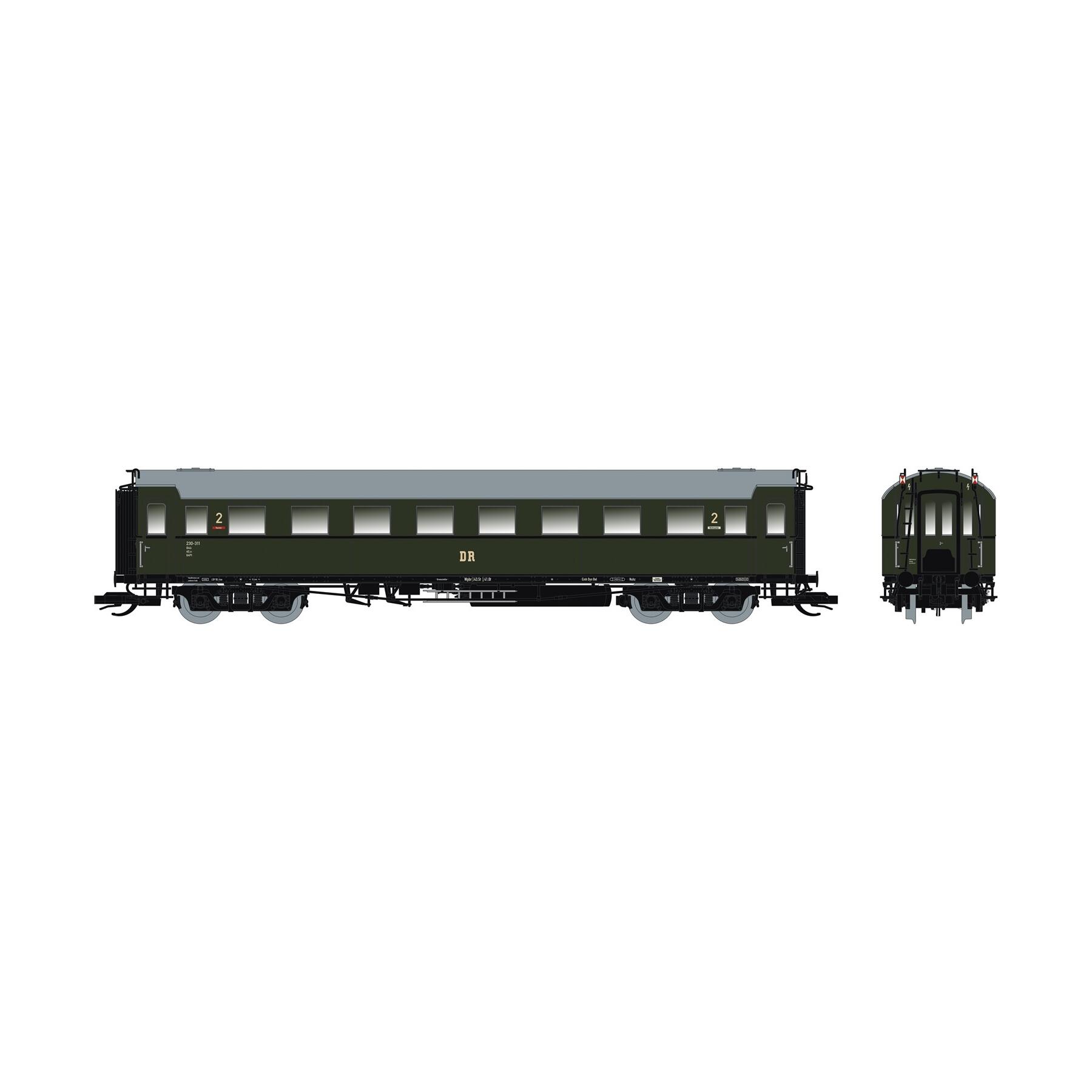 Saxonia 120227 TT Personenwagen C4Ü Sa 07, Schlusswagen DR Ep.III