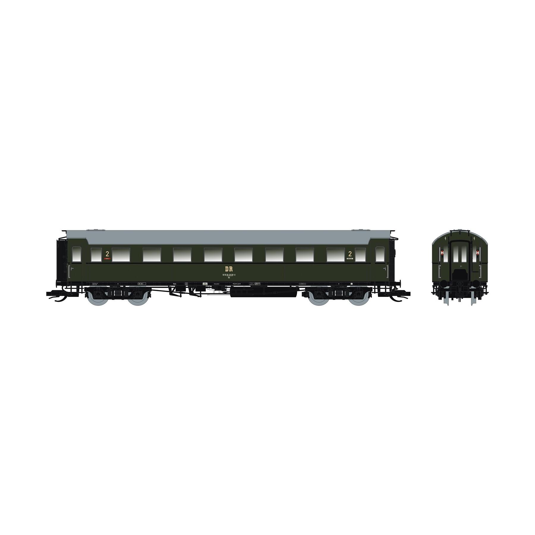 Saxonia 120229 TT Personenwagen C4Ü Sa 07, Schlusswagen DR Ep.IV