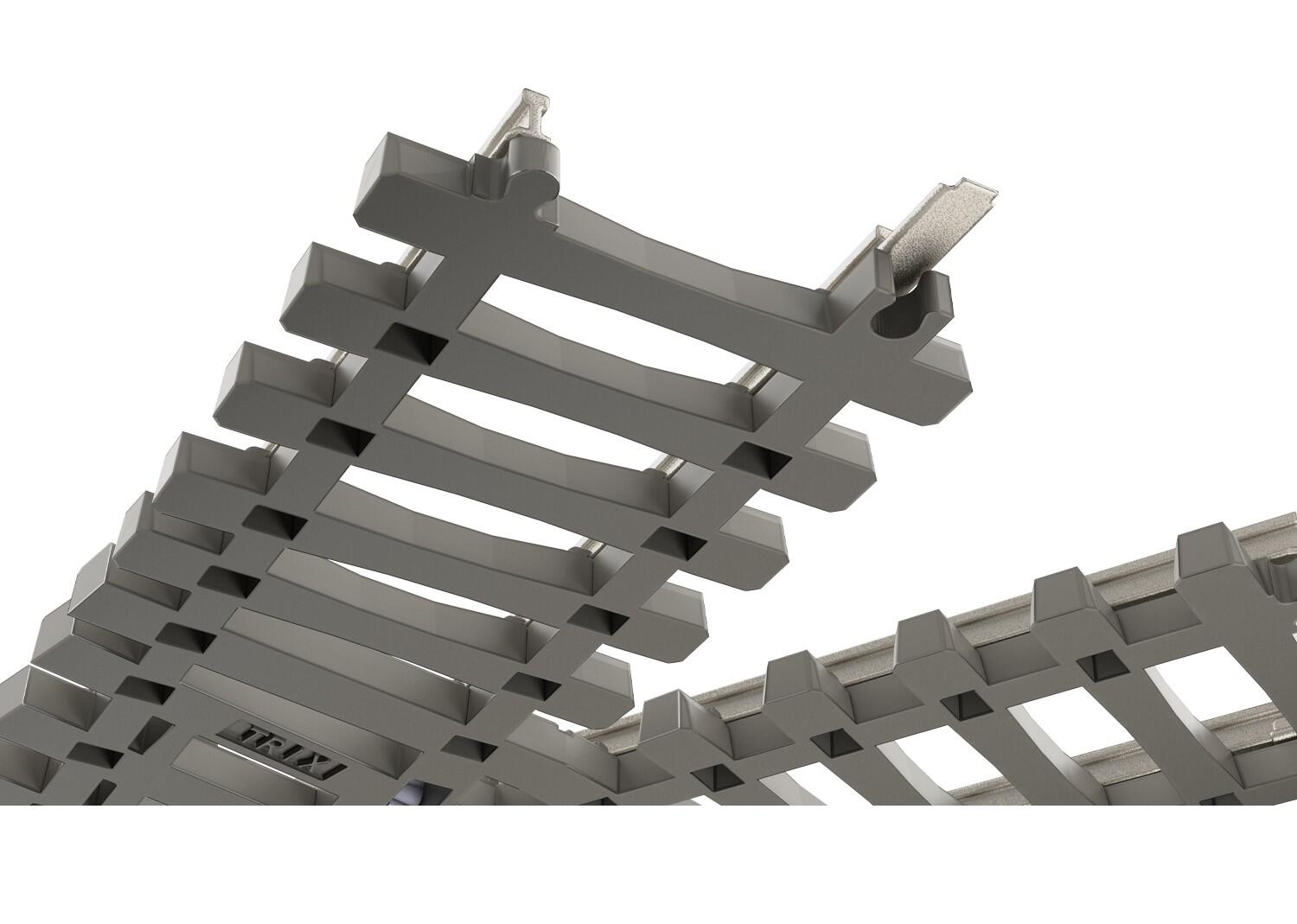 Trix 14558 N Kreuzung mit Betonschwellen 30°