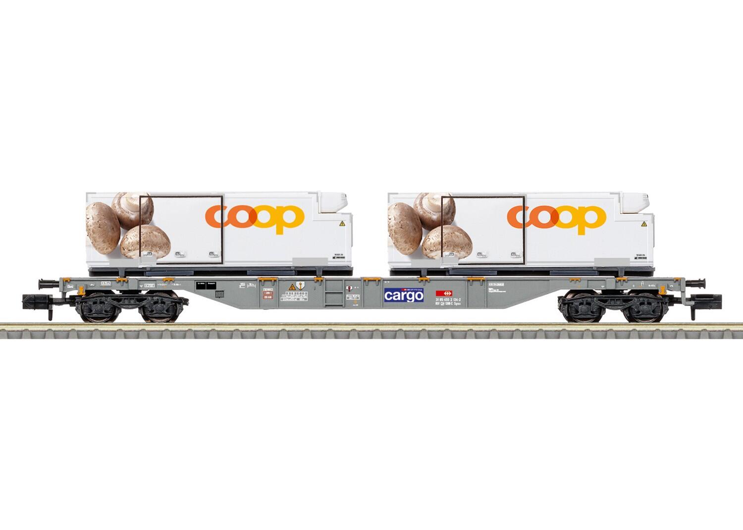 Trix 15496 N Containertragwagen coop® SBB Lebensmittelt.