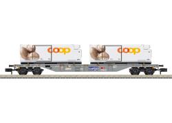 Trix 15496 N Containertragwagen coop® SBB Lebensmittelt.