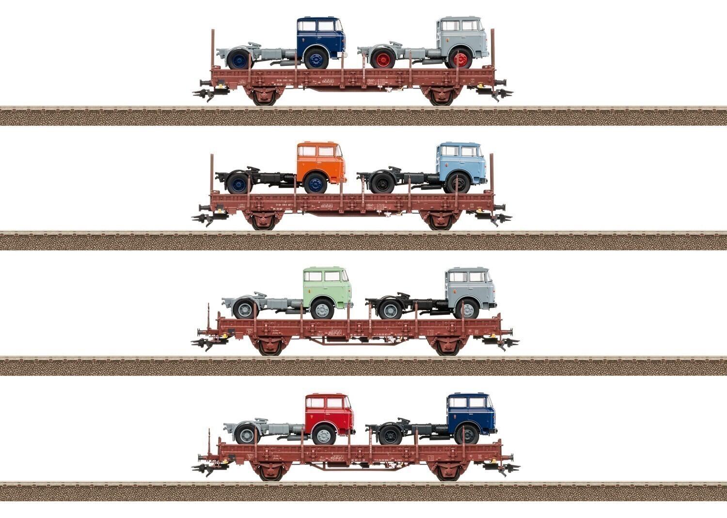 Trix 24190 H0 Güterwagen-Set Fahrzeugtransport DR