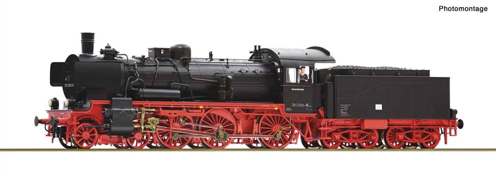 Roco 7110045  H0 Dampflokomotive BR 38 2566-8 DR ,Ep IV - Sound Version