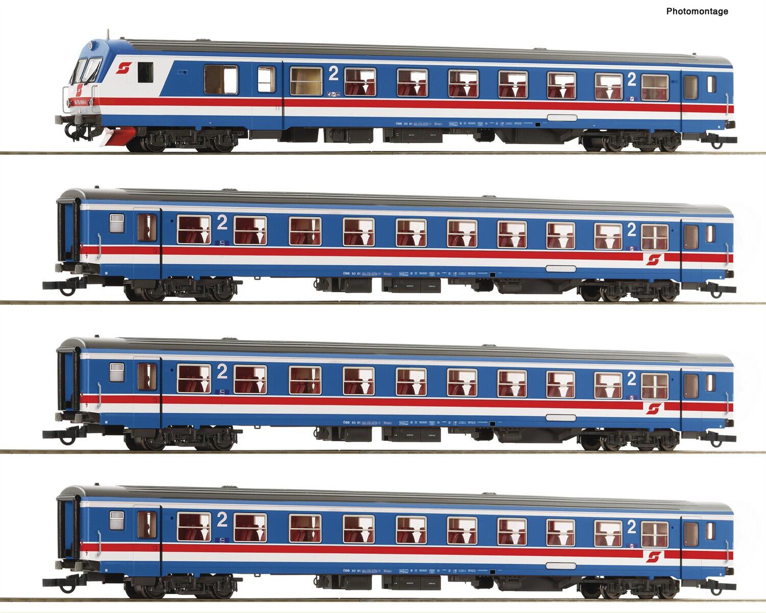 Roco 6200200  H0 4-teiliger Set: Wendezug „Valousek-Editon“ ÖBB ,Ep V