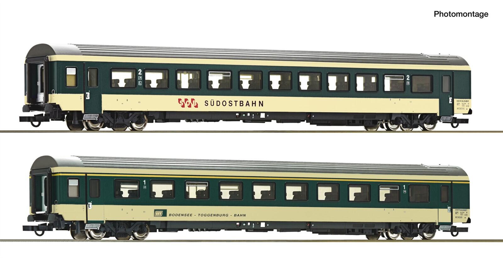 Roco 6200213  H0 2-teiliger Set 2: Reisezugwagen „Voralpen-Express“ SOB/BT ,Ep IV-V