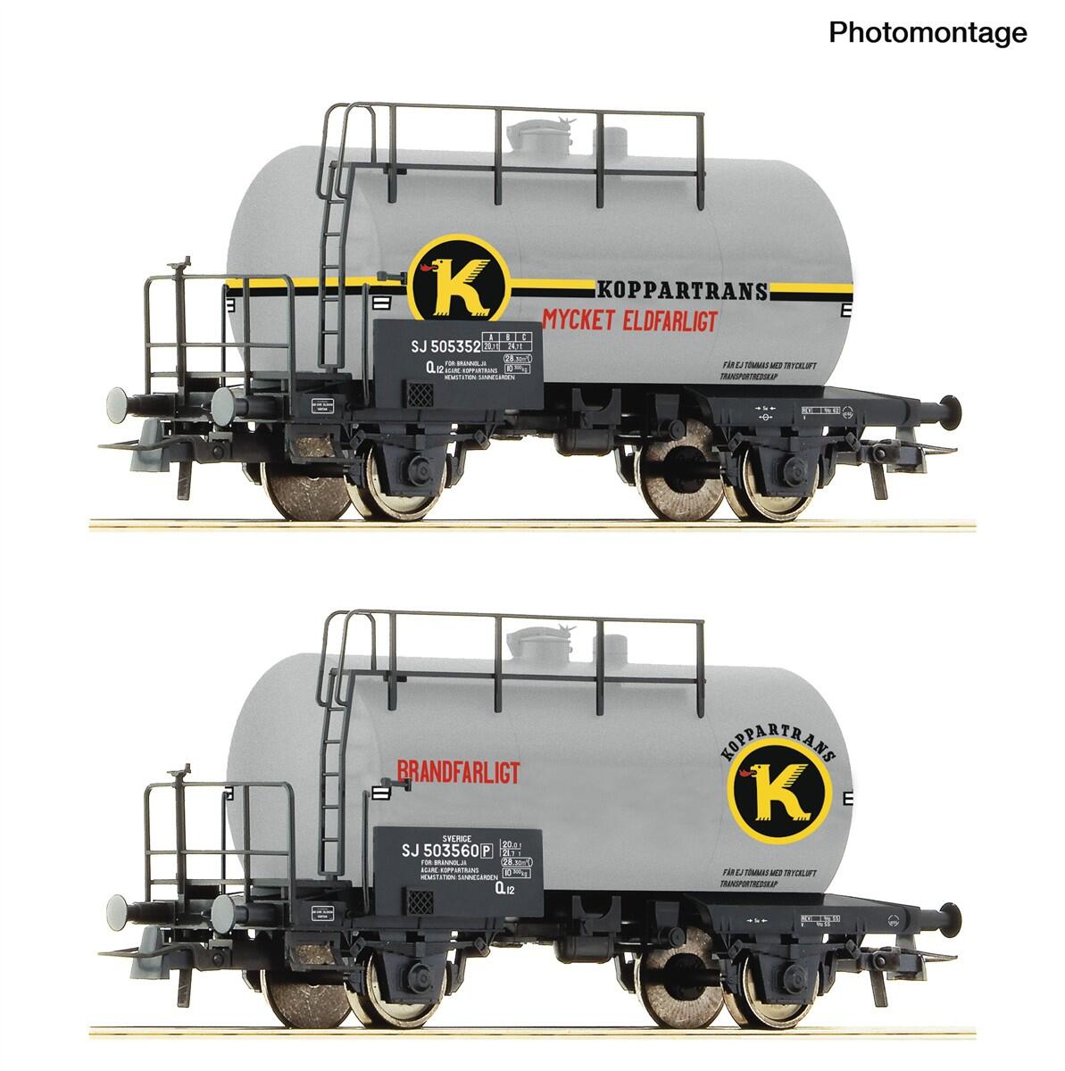 Roco 6600302  H0 2-teiliger Set: Kesselwagen SJ ,Ep III-IV