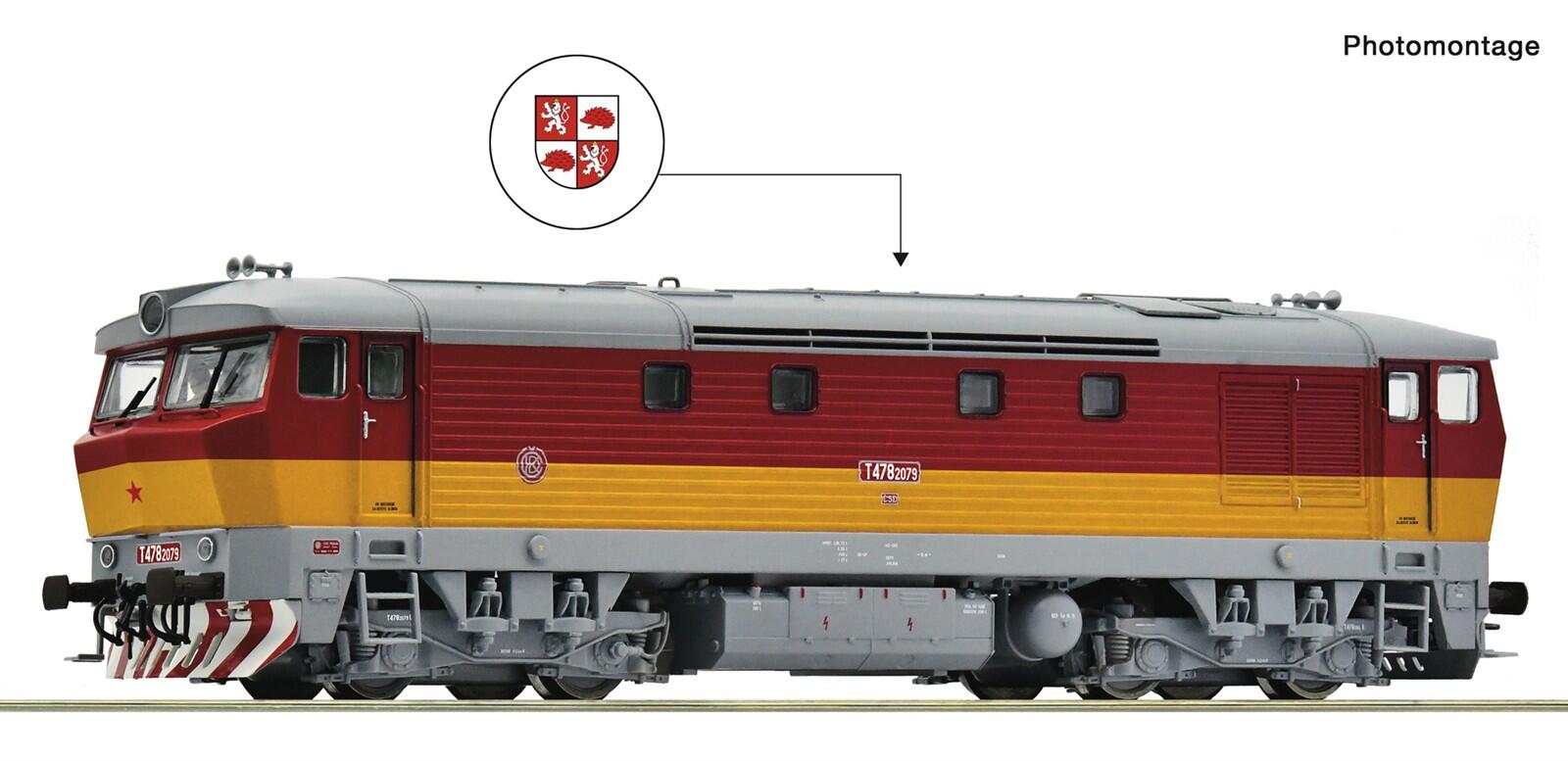 Roco 7300090  H0 Diesellokomotive T 478 2079 CSD ,Ep IV