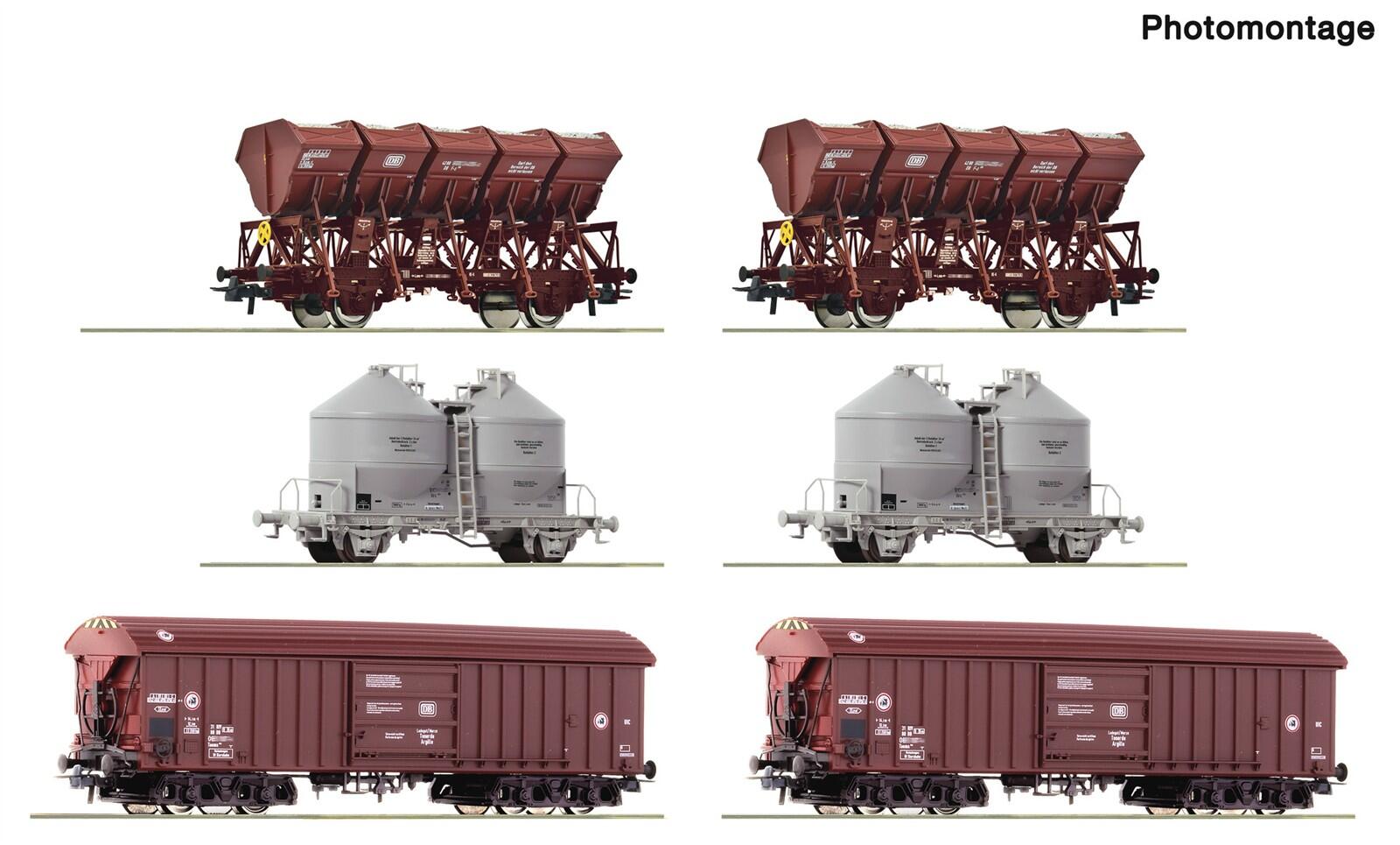 Roco 6600329  H0 Display: Rangierbahnhof/Schüttgut 6-teilig Display DB ,Ep IV