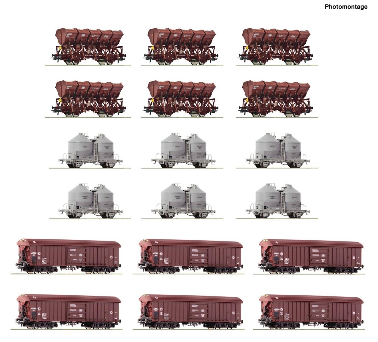 Roco 6600330  H0 Display: Rangierbahnhof/Schüttgut 18-teilig Display DB ,Ep IV