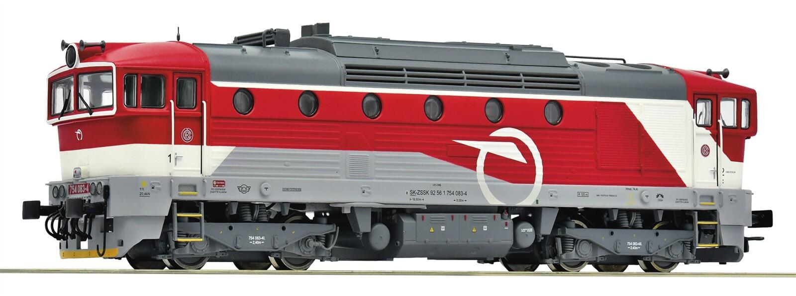 Roco 7300082  H0 Diesellokomotive BR 754 083-4 ZSSK ,Ep VI