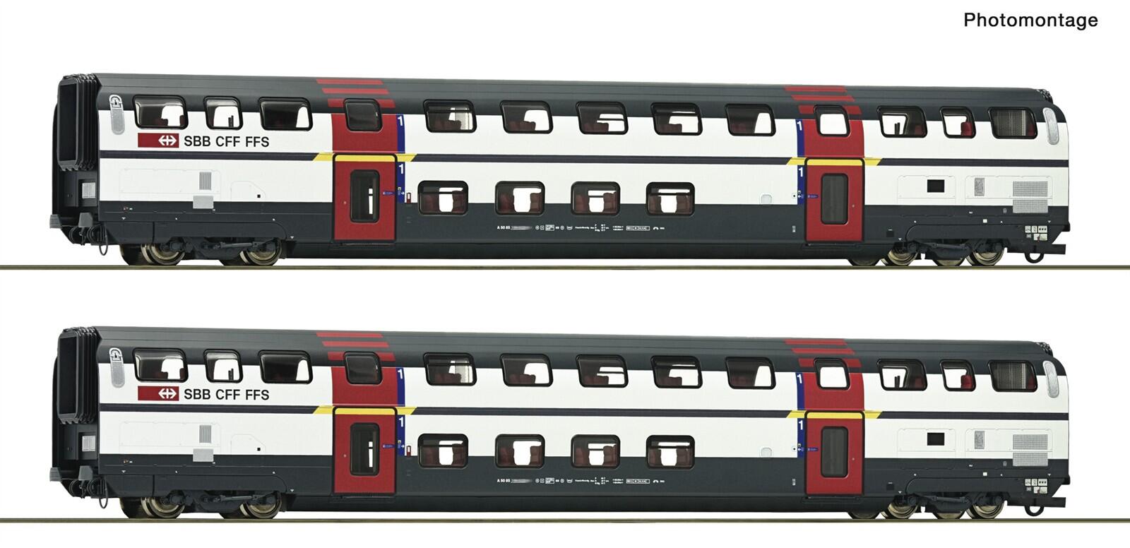 Roco 6200215  H0 2-teiliger Set: Doppelstockwagen 1. Klasse SBB ,Ep V-VI