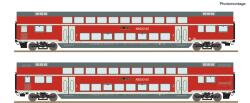 Roco 6220249 AC H0 2-teiliger Set: Doppelstockwagen DB-AG...