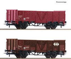 Roco 77034  H0 2-teiliger Set: Offene Güterwagen SBB...