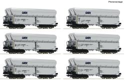 Roco 6600220  H0 6-teiliger Set: Selbstentladewagen GATX...