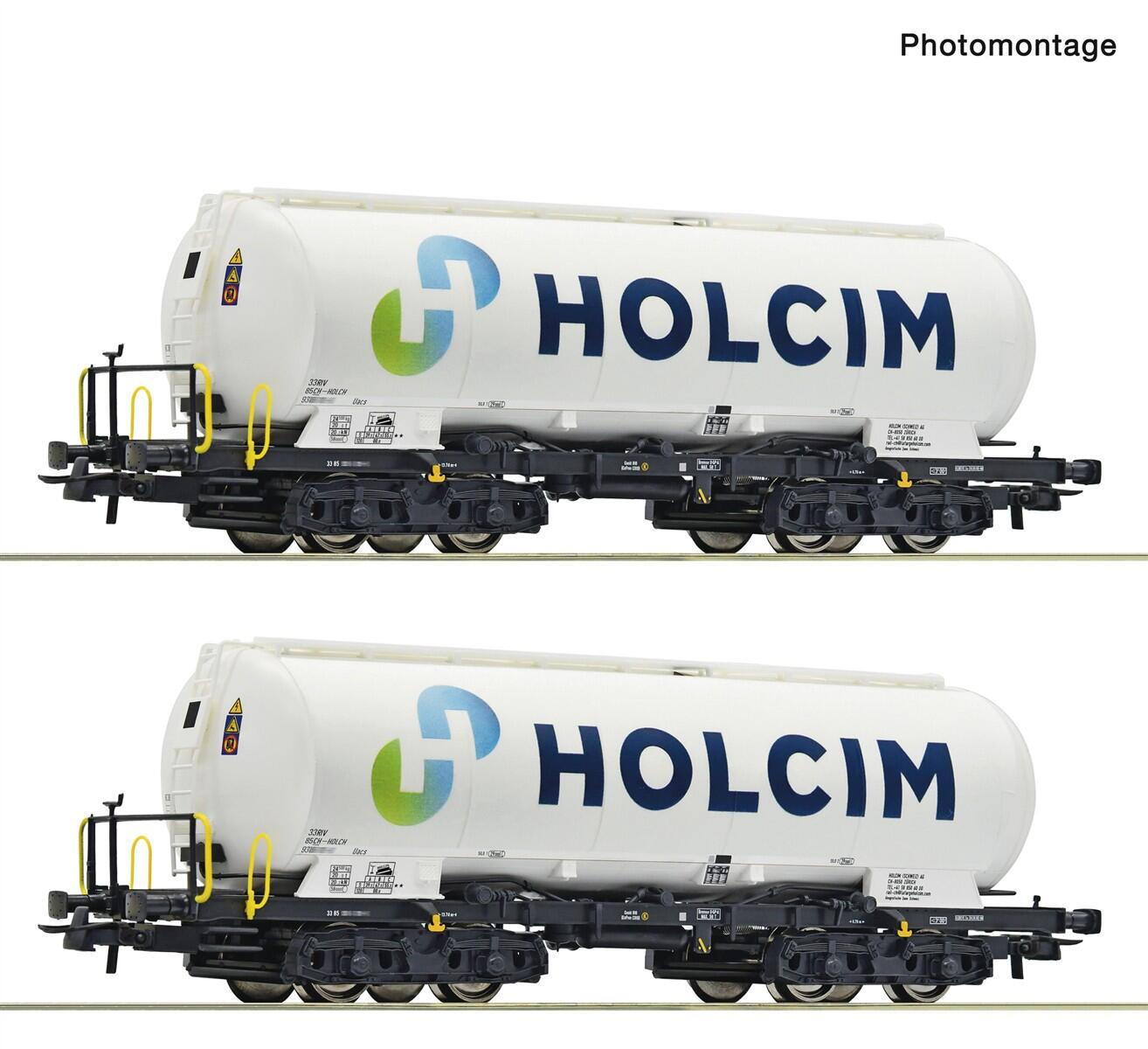 Roco 6600233  H0 2-teiliger Set: Silowagen Holcim ,Ep VI