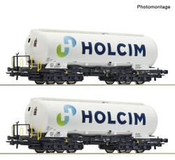 Roco 6600233  H0 2-teiliger Set: Silowagen Holcim ,Ep VI
