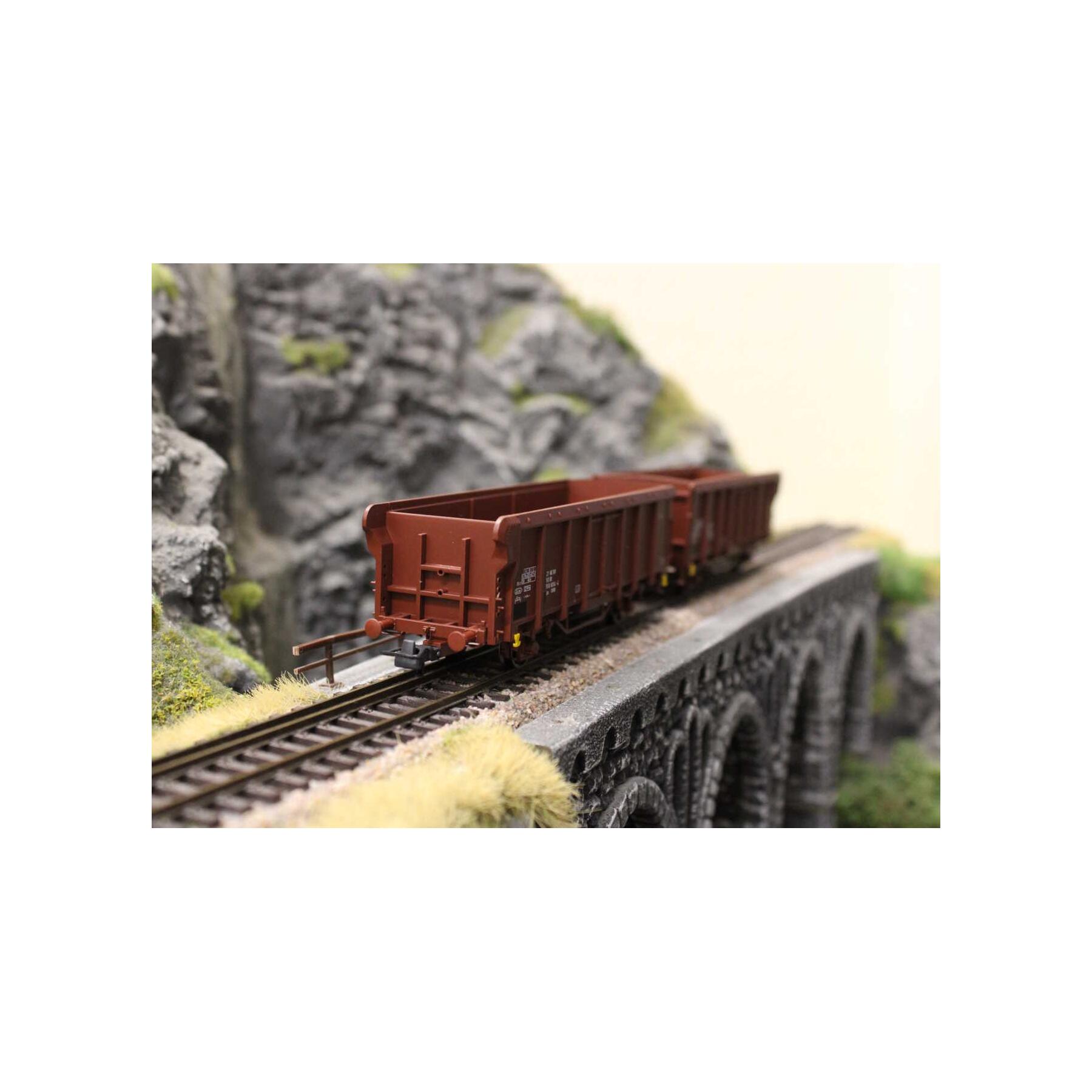 Roco 6600280 H0 2-teiliger Set: Offene Güterwagen DR ,Ep IV