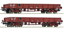 Roco 6600224  H0 2-teiliger Set: Niederbordwagen SNCF ,Ep...