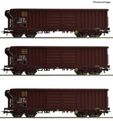 Roco 6600285  H0 3-teiliger Set: Rolldachwagen SNCF ,Ep IV