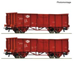 Roco 6600301  H0 2-teiliger Set: Offene Güterwagen...