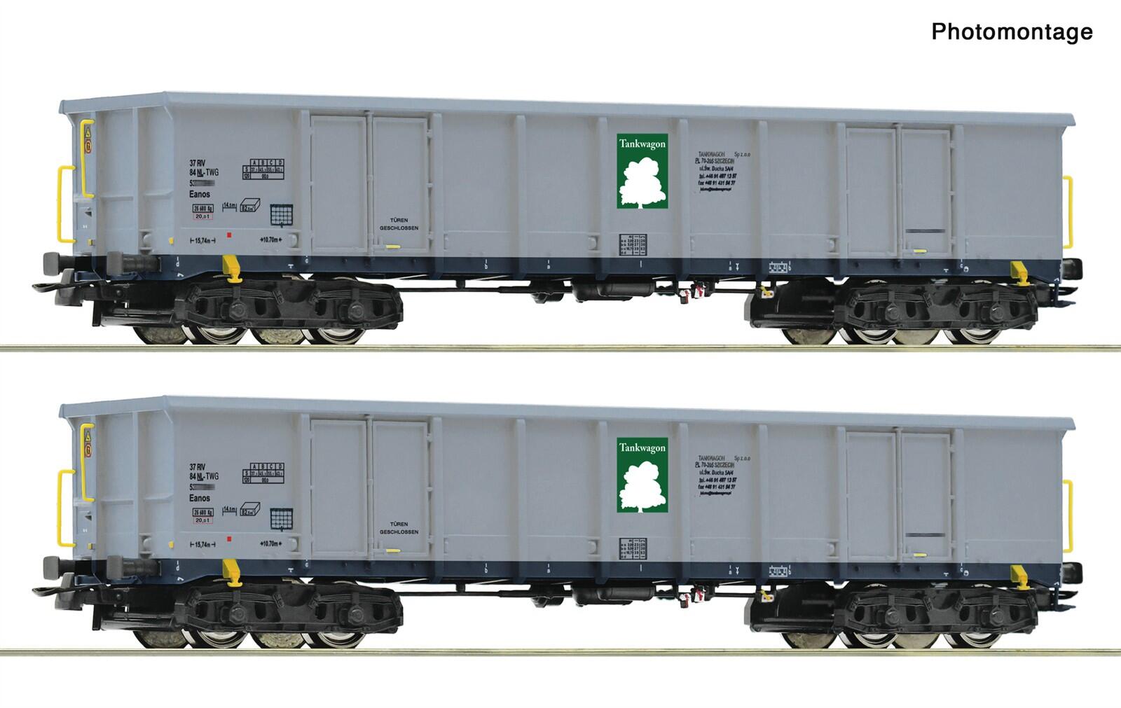 Roco 6600295  H0 2-teiliger Set: Offene Güterwagen Tankwagon ,Ep VI