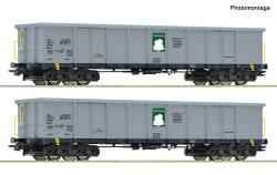 Roco 6600295  H0 2-teiliger Set: Offene Güterwagen...