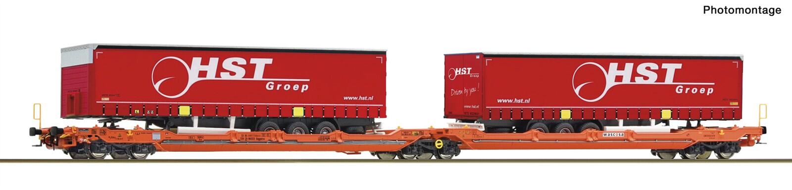 Roco 6600260  H0 Doppeltaschen-Gelenkwagen T3000e Wascosa ,Ep VI