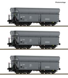 Roco 6600324  H0 3-teiliger Set: Selbstentladewagen PKP...