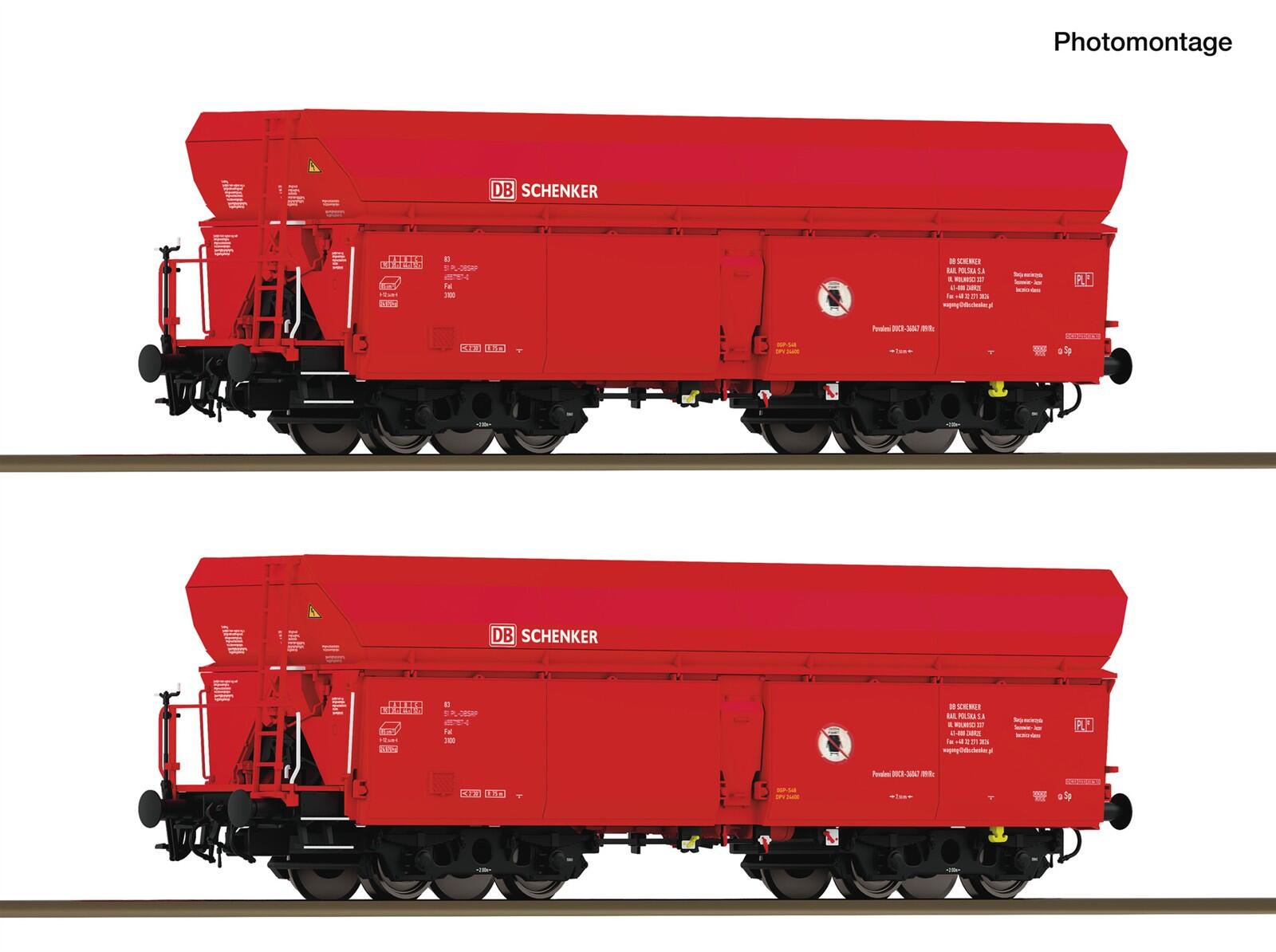 Roco 6600326  H0 2-teiliger Set: Selbstentladewagen DB-Schenker ,Ep VI