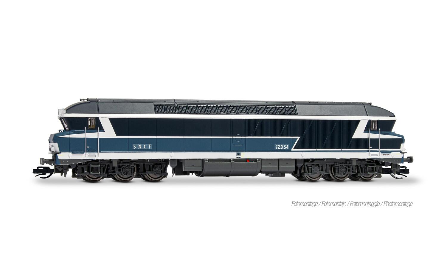 Arnold HN9086HM TT 6-ach. Diesellokomotive CC 72034 SNCF, Ursprungslackierung, mit BLE-Sounddecoder