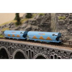 Arnold HN9773 TT 2-teiliges Set 4-achsiger Getreidesilo-Wagen der MILLET, Epoche VI