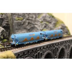 Arnold HN9773 TT 2-teiliges Set 4-achsiger Getreidesilo-Wagen der MILLET, Epoche VI