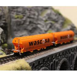 Arnold HN9774 TT 2-teiliger Set 4-achsiger Getreidesilo-Wagen der D-WASCOSA, Epoche VI