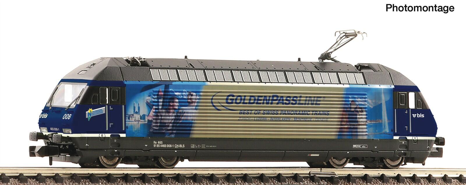 Fleischmann 7560083 N Elektrolokomotive 465 008 "Goldenpass" BLS ,Ep V