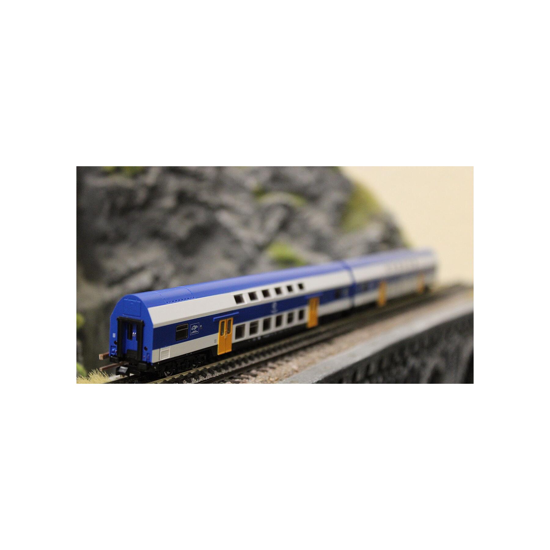 Fleischmann 6260094 N 2er Set Doppelstockwagen DR "VEB" ,Ep IV