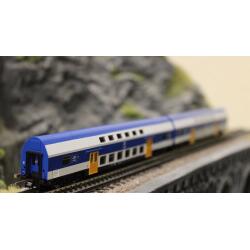 Fleischmann 6260094 N 2er Set Doppelstockwagen DR "VEB" ,Ep IV