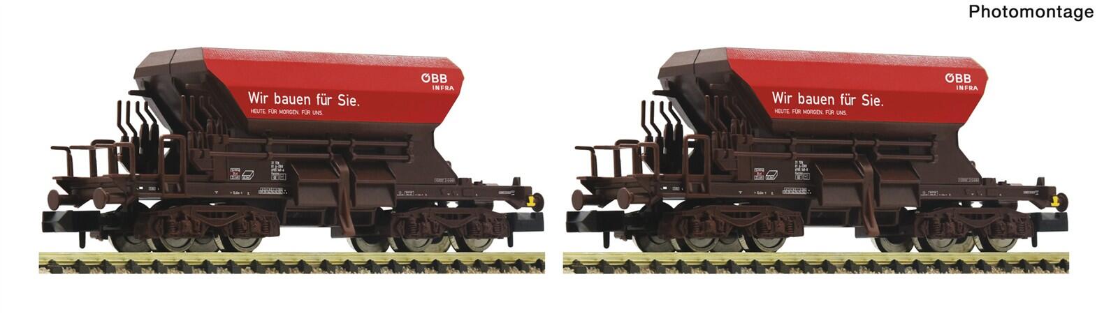 Fleischmann 6660157 N 2er Set Talbot Schotterwagen ÖBB Infra ,Ep VI