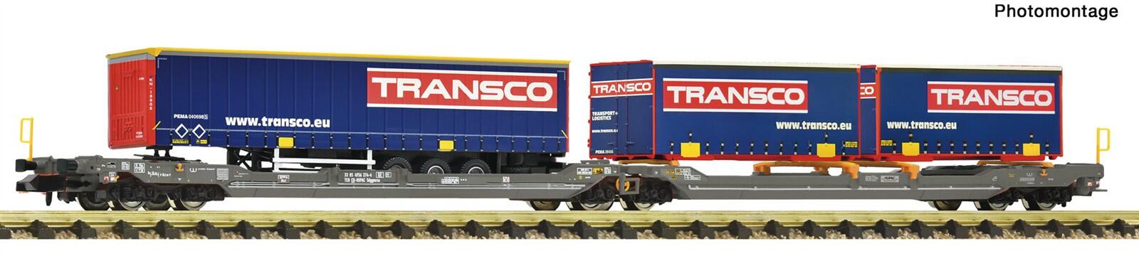 Fleischmann 6660151 N Doppeltaschenwagen T3000e Hupac+Transco ,Ep VI
