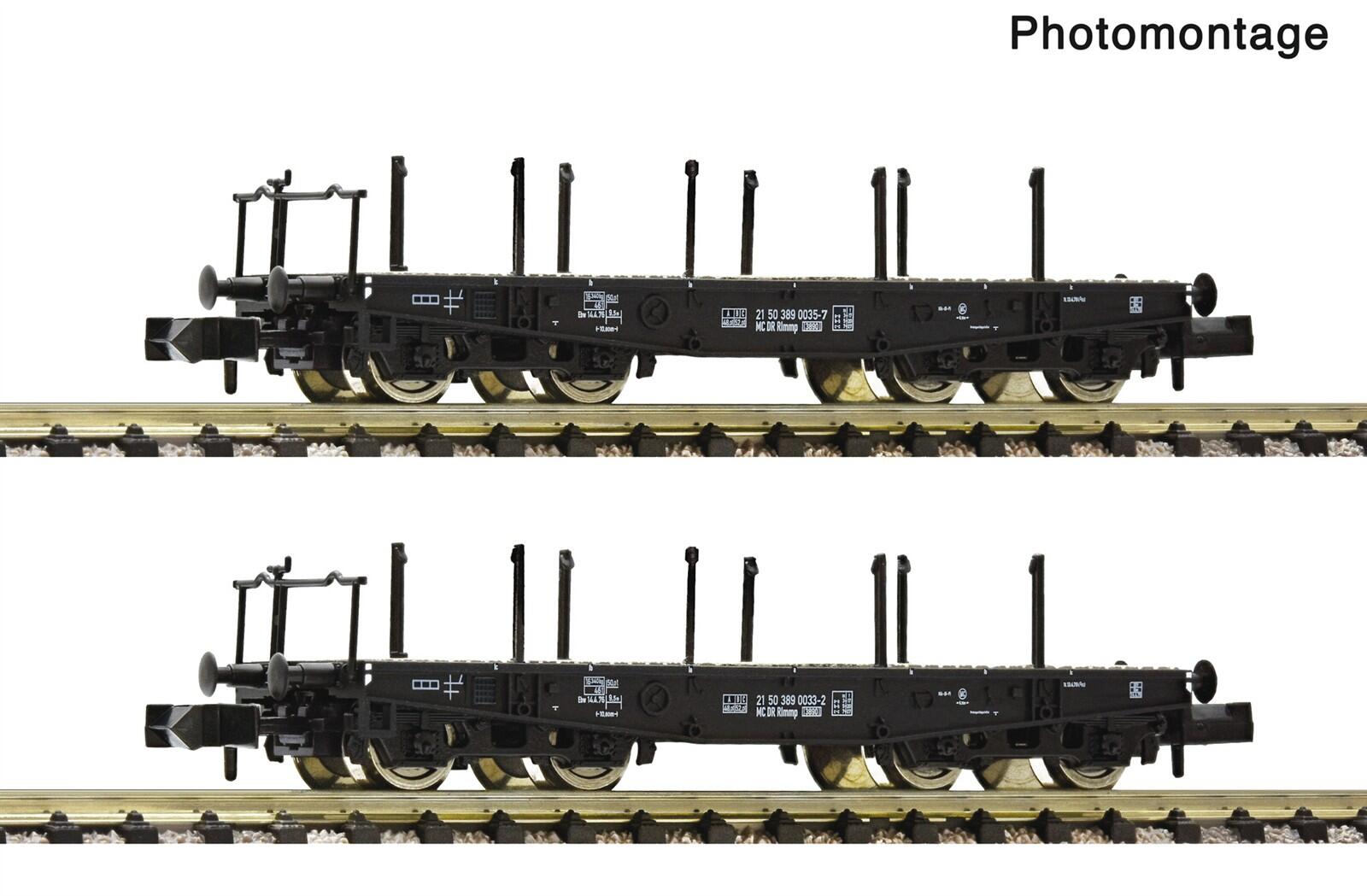 Fleischmann 6660147 N 2er Set Schwerlastwagen DR ,Ep IV