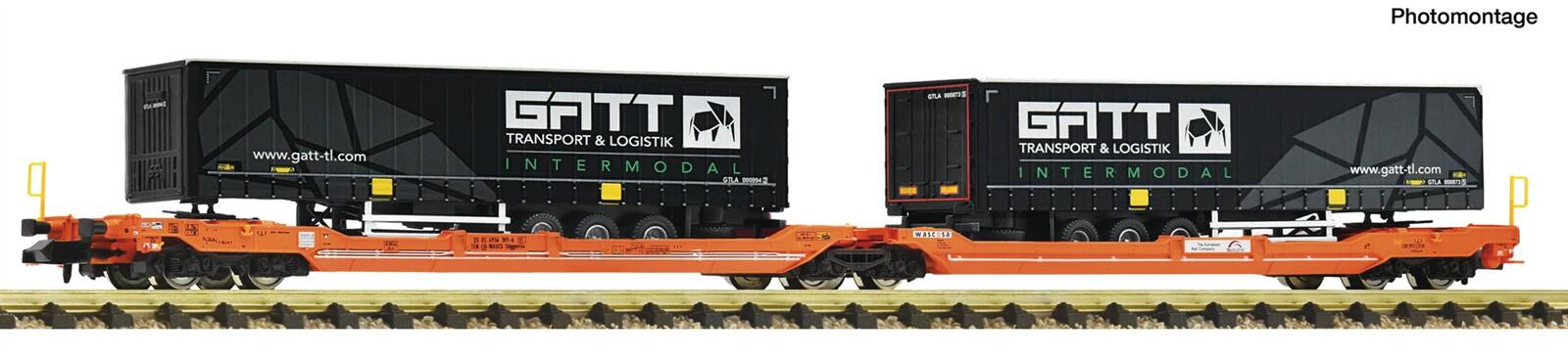 Fleischmann 6660165 N Doppeltaschenwagen T3000e Wacosa+Gatt ,Ep VI