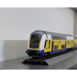 Brawa 44570 H0 Doppelstock-Wagenset Metronom, 3er-Set (RE 3 Hamburg Hbf)