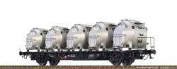 Brawa 49139 H0 Behältertragwagen BTmms58 DB, mit...