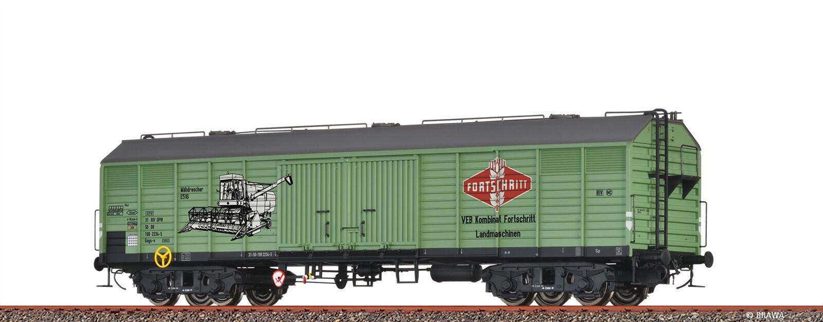 Brawa 50416 H0  Gedeckter Güterwagen Gags-v "Fortschritt" DR