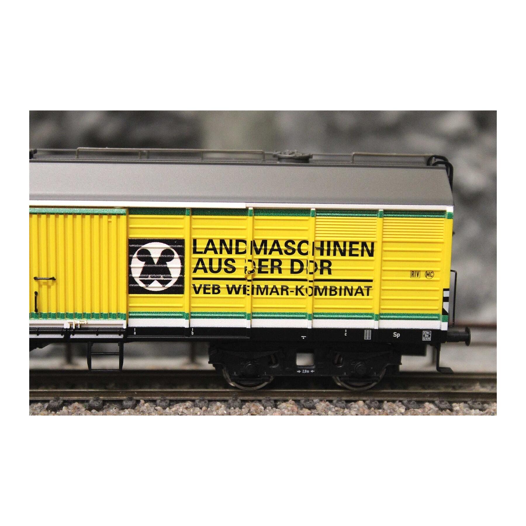 Brawa 50417 H0 Gedeckter Güterwagen Gags-v "VEB WEIMAR-KOMBIAT" DR