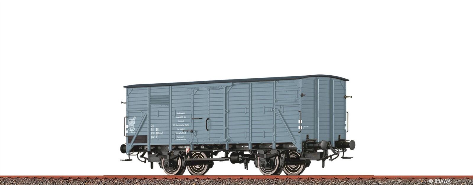 Brawa 51311 H0  Gedeckter Güterwagen (Gw) G "Werkswagen Keramische Werke Hermsdorf" DR
