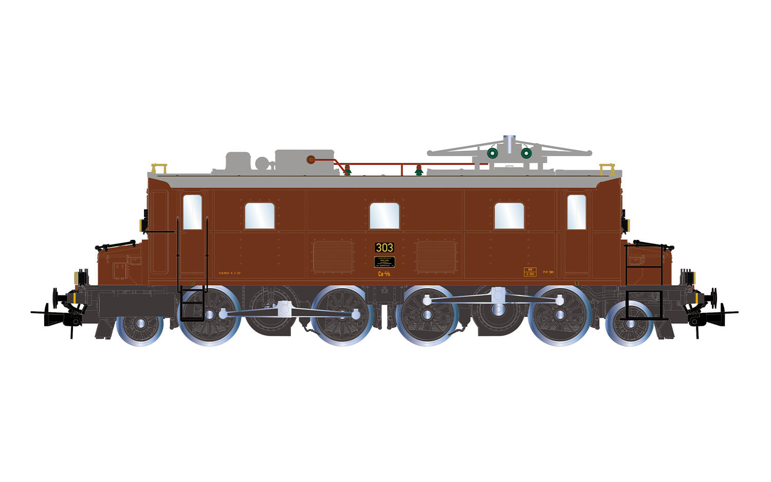 Rivarossi HR2999 H0 BLS Ce 4/6 303 Bauzustand um 1970