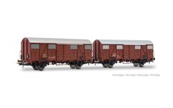 Rivarossi HR6696 H0 2-tlg. Set gedeckter Güterwagen...