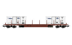 Rivarossi HR6714 H0 Flachwagen Typ Rgs FS, braune...