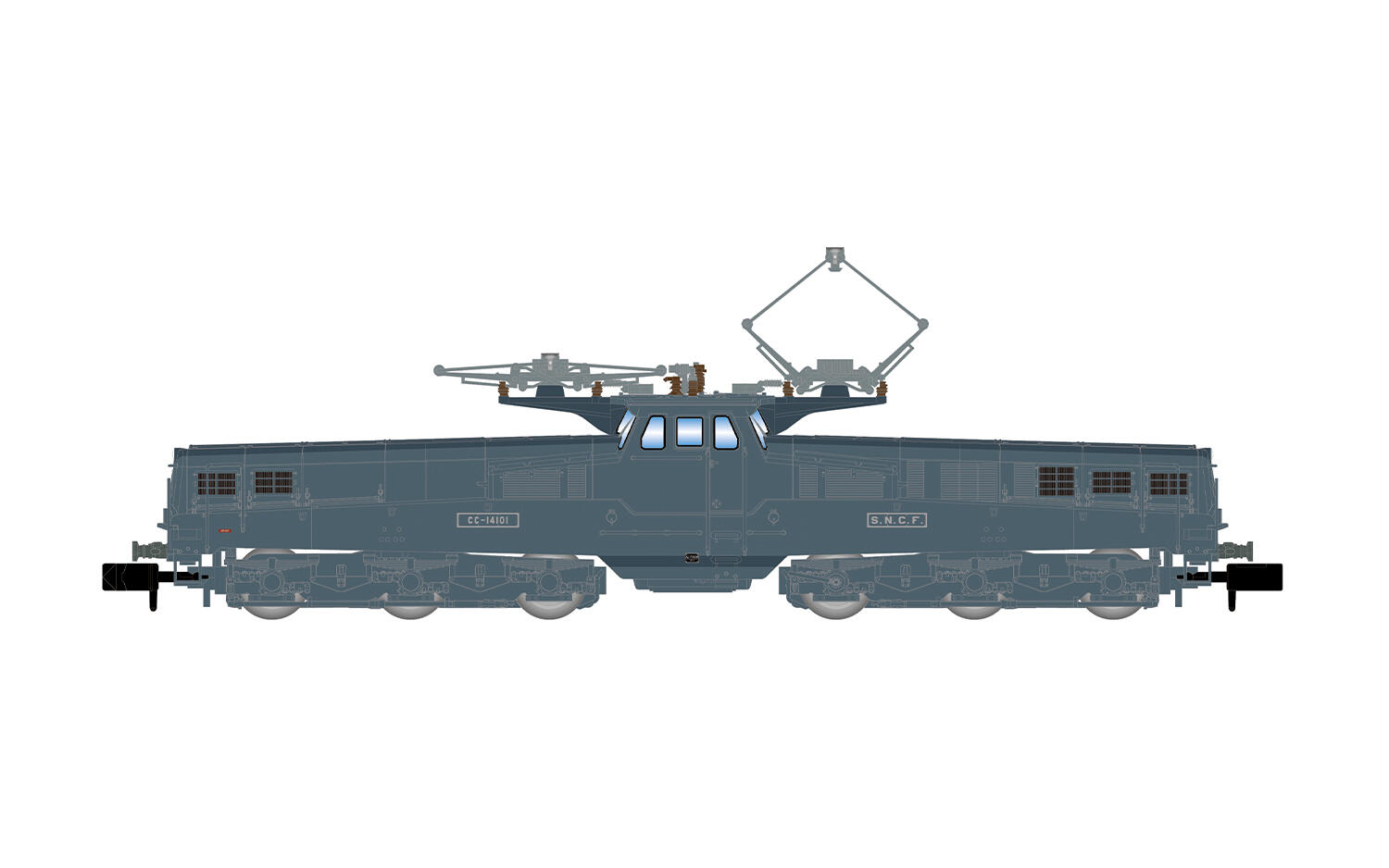 Arnold HN2583 N Elektrolokomotive CC 14101 in blauer Farbgebung SNCF, frühe Version