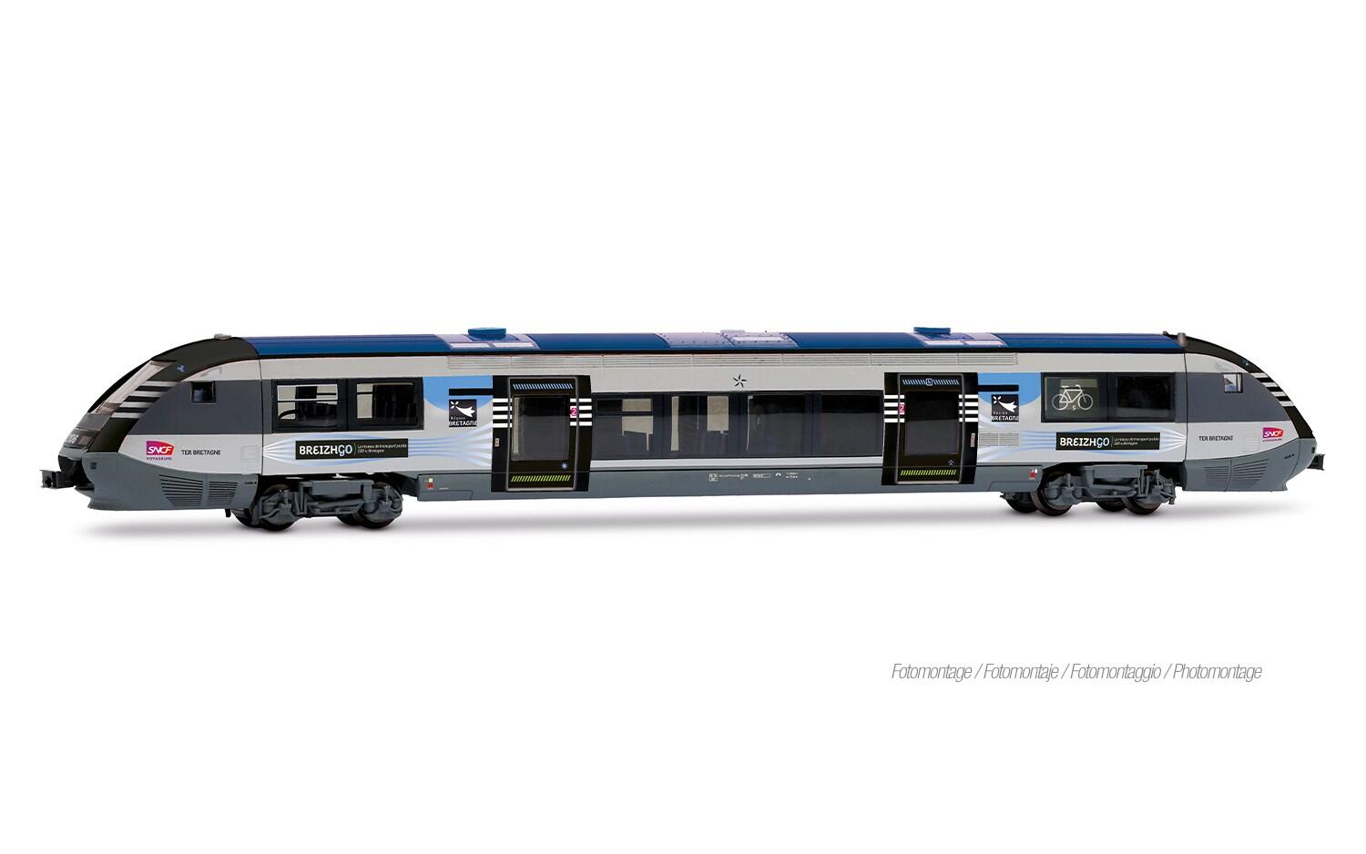 Arnold HN2684 N Dieseltriebwagen X 73500 „TER Bretagne” SNCF, neue „BREIZHGO”-Farbgebung